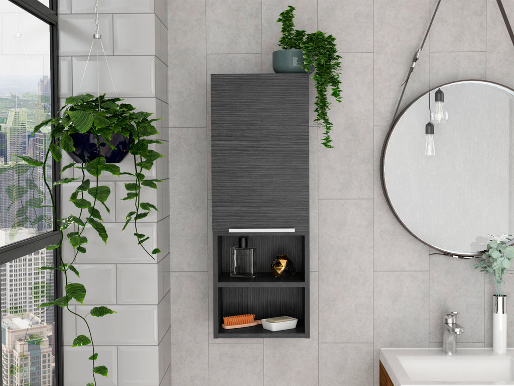 Smokey Oak Rectangle 2-Shelf Medicine Cabinet