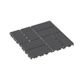 Plastic Interlocking Deck Tiles 44 Pack 12x12 Inch Waterproof Outdoor Patio Tiles Grey Polypropylene