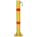 Parking bollard,pole barrier with lock ,car parking protection posts,home garage street decor ,parking barrier Round yellow