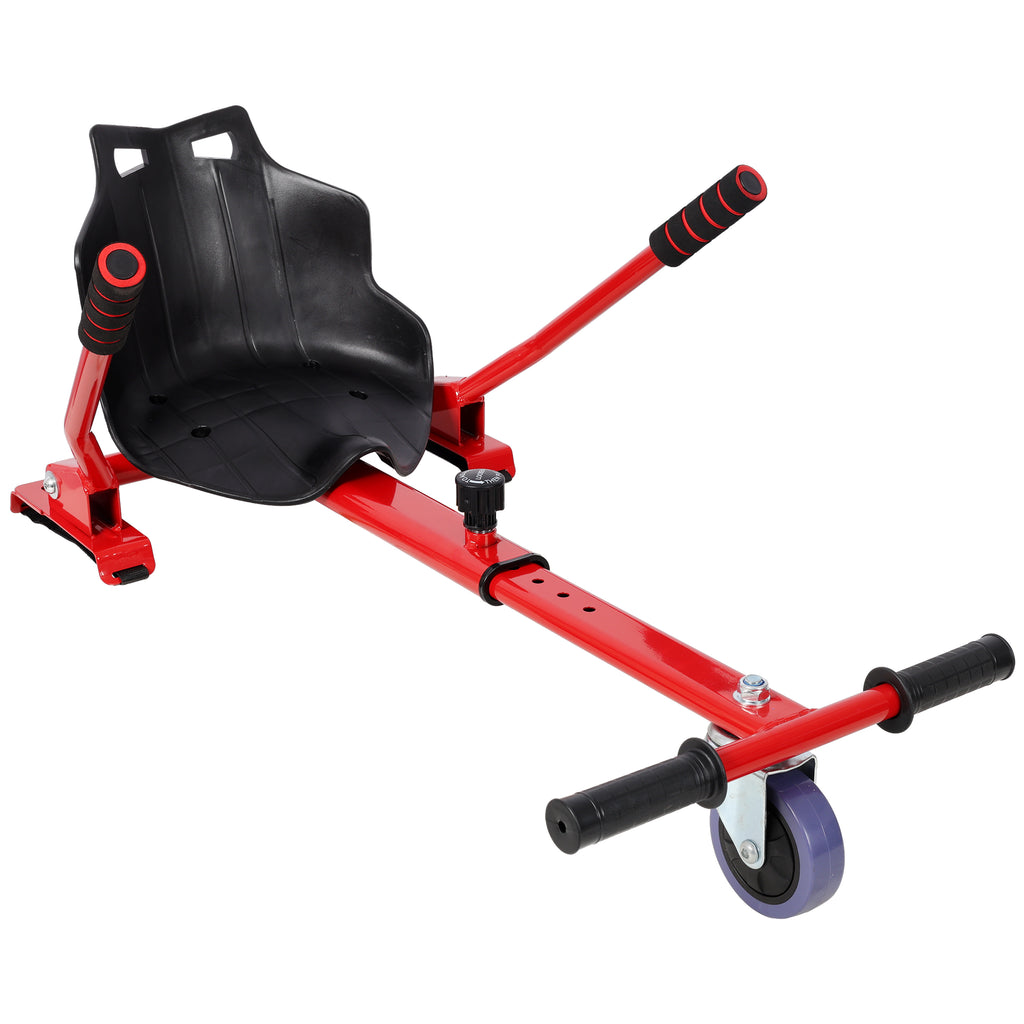 Hoverboard Seat Attachment Go-Kart,Fits 6.5' 8'10' Hoverboards,Sturdy Adjustable Off-Road Frame,Hover Cart for Family Fun,not include Hoverboard,Red