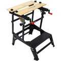 Multifunctional Workbench, Portable Foldable Workbench, Holds Up to 550 Pounds, with Adjustable Jaws, Vertical Clamping and Four Adjustable Rotating Pins, Suitable for DIY, Woodworking