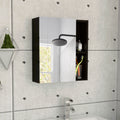 Labelle Medicine Cabinet With Mirror, Five Internal Shelves, Single Door -Black