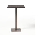 Outdoor 26' x 26' Square PE Rattan Bar Table with Iron Frame, Multibrown