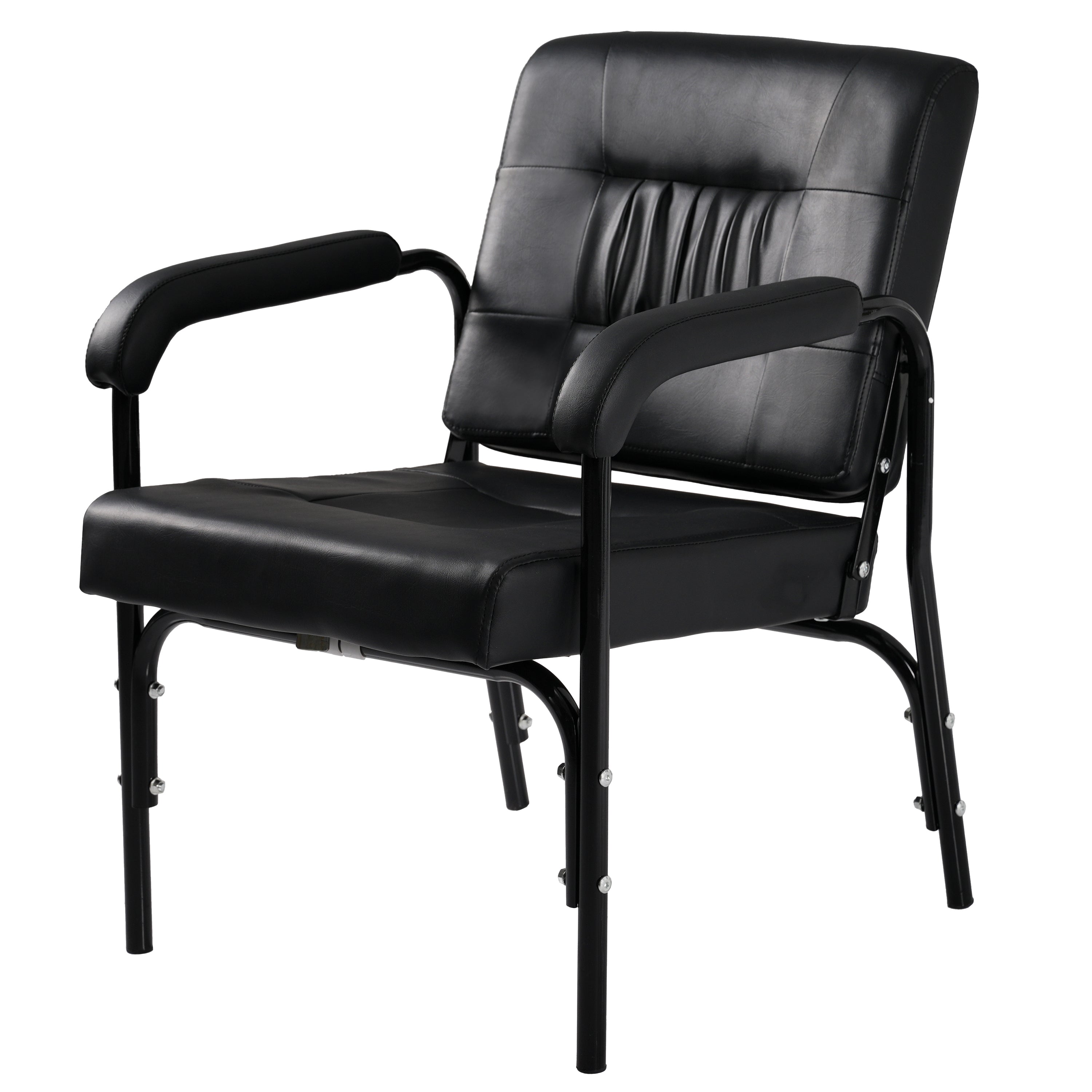 Barber Chair Reclining Shampoo Chair for Barber & Hair Stylist Chair,Auto Recline Spa Beauty Equipment, Black
