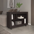 Joge 37,4' Wide Console Table Cart with Six Shelves, Casters, Entryway Table, Side Table, Living Room Table, for Living Room Black Wengue