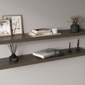 Ecco 47' Wide Floating Shelves Set Of 2, Shelves For Wall Decor For Bedroom, Bathroom Storage Shelves, Book Shelves For Living Room, Olive