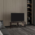 Navia 47' Wide Tv Stand  with Two Shelves, for Living room, Bedroom, Entertainment Dark Walnut