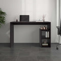 Wenge Office Desk with Storage and Minimalist Design