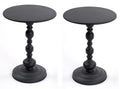 2P, Vintage Metal Coffee Table End Table, Round Side Table for Sofa Bedside Nightstand, Accent Table Decorative Small Space Living Room Bedroom