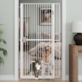 61' Extra Tall Cat Gate for Doorway , Adjustable Wide 34.3'-36.7' and included 4.13' extension kits, Suitable for Doorways or Kitchen, No Drilling Pressure Mount Kit, White