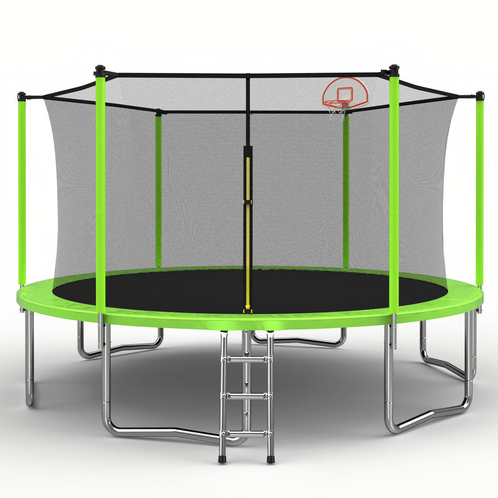 14FT for Kids Children with Safety Enclosure Net Outdoor Backyards Large Recreational Trampoline