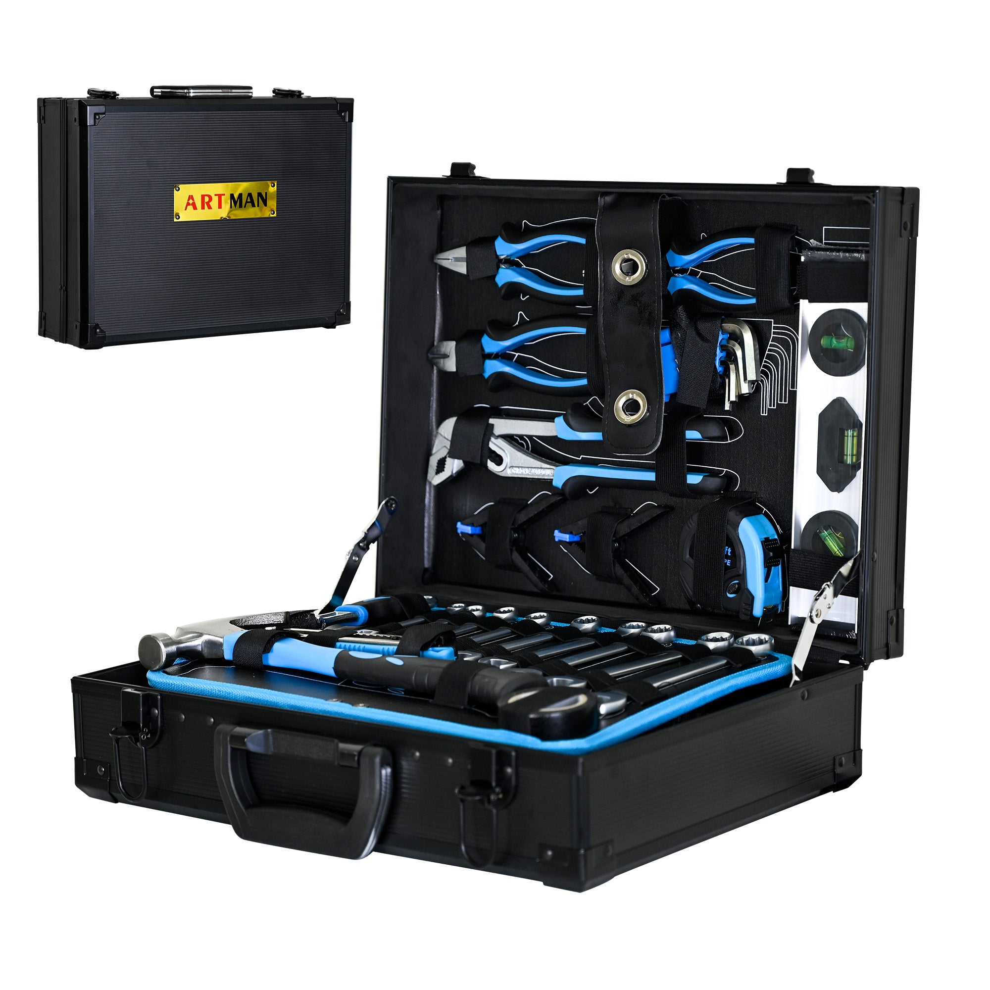 Combined Maintenance Tool Suitcase - 247PCs of Basic Home Maintenance Tool Set, General Machinery Tool Set
