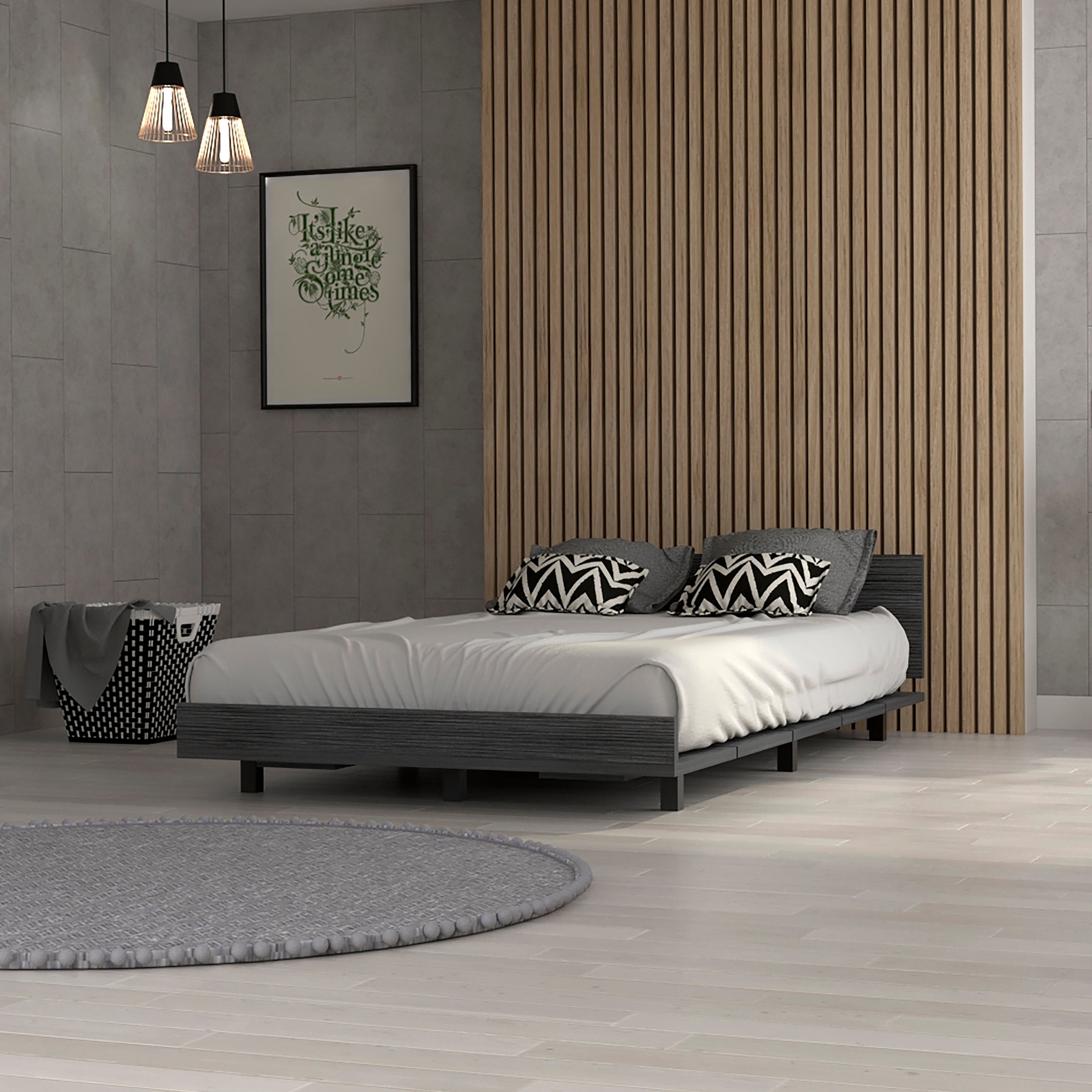 Nimmo Twin Bed Frame Smokey Oak