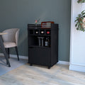 Wenge 1-Door Bar Cart