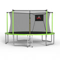 14FT Trampoline ,Sports Fitness Trampolines with Enclosure Net, Recreational Trampolines for Outdoor Indoor