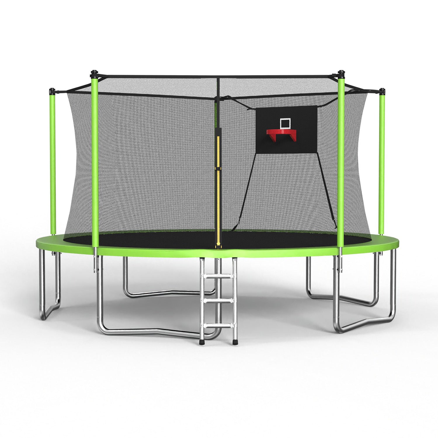 14FT Trampoline ,Sports Fitness Trampolines with Enclosure Net, Recreational Trampolines for Outdoor Indoor