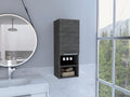 Mila Bathroom Cabinet, Two Interior  Shelves, Two External Shelves, Single Door Cabinet -Smokey Oak