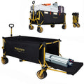 67-1/2in Extra long large Heavy Duty Utility Beach Wagons with Opened Tailgate and All-Terrain Wheels, 480lbs Capacity, Patented Ultra-Stable Frame,  No Assembly Needed, Black