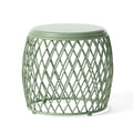 ALAMERA Stylish Side Table Lattice Design Green Iron 19.75 Inches