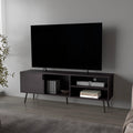 Wengue TV Stand Multistorage with a Door and Open Storage