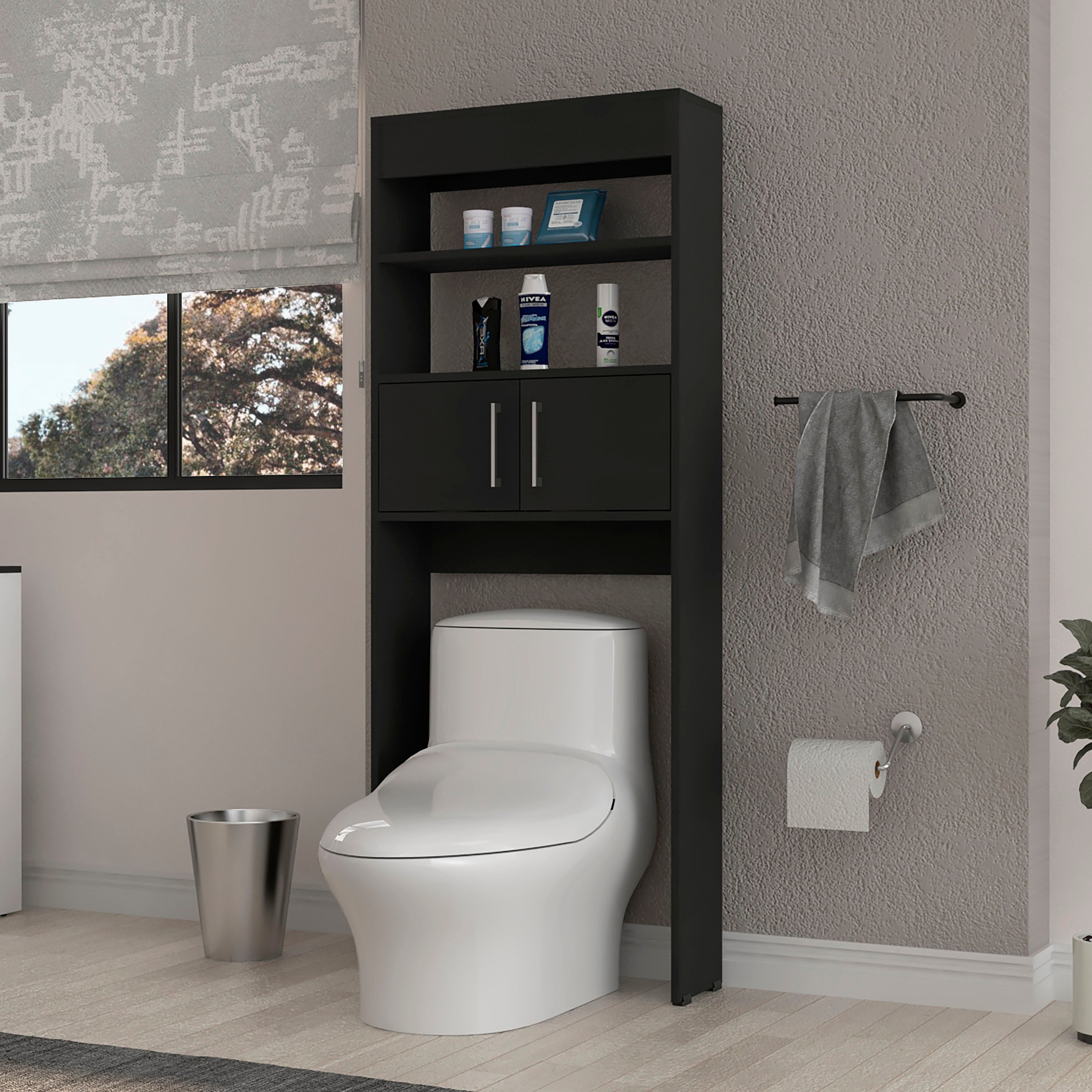 Morley 2-Shelf Over The Toilet Cabinet Wenge