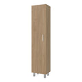 Vintro Freestanding Storage Cabinet with Internal Storage Shelves, Tall Single Door, 4 Interior Shelves, Metal Handle and Legs