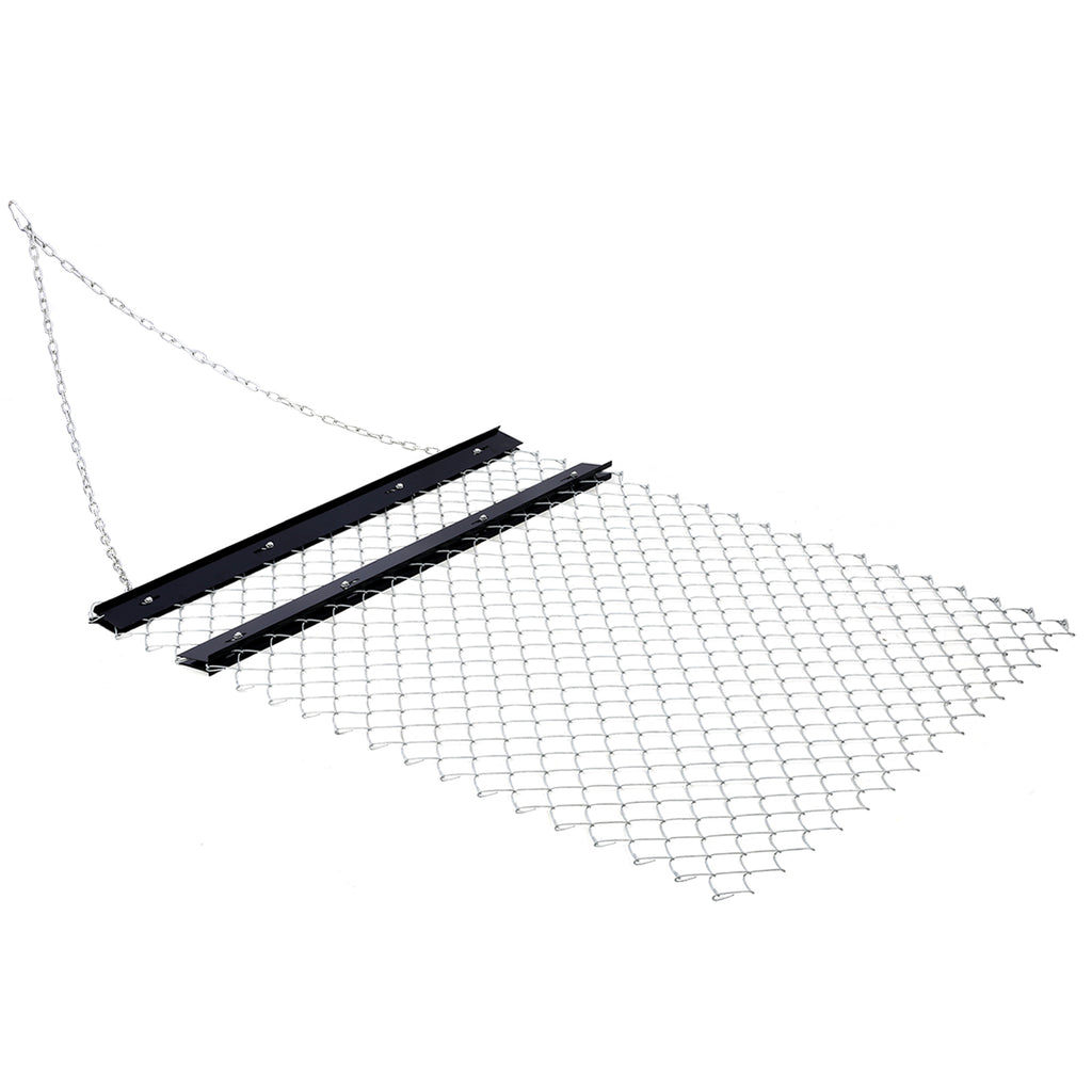 ATV Drag Harrow 3.6'x5', Chain Harrow for Landscape Leveling or Sod Prepping, Durable UTV Tractor Attachment Seed Harrow for Gravel Driveway, Field, Yard, Farm, Garden Black
