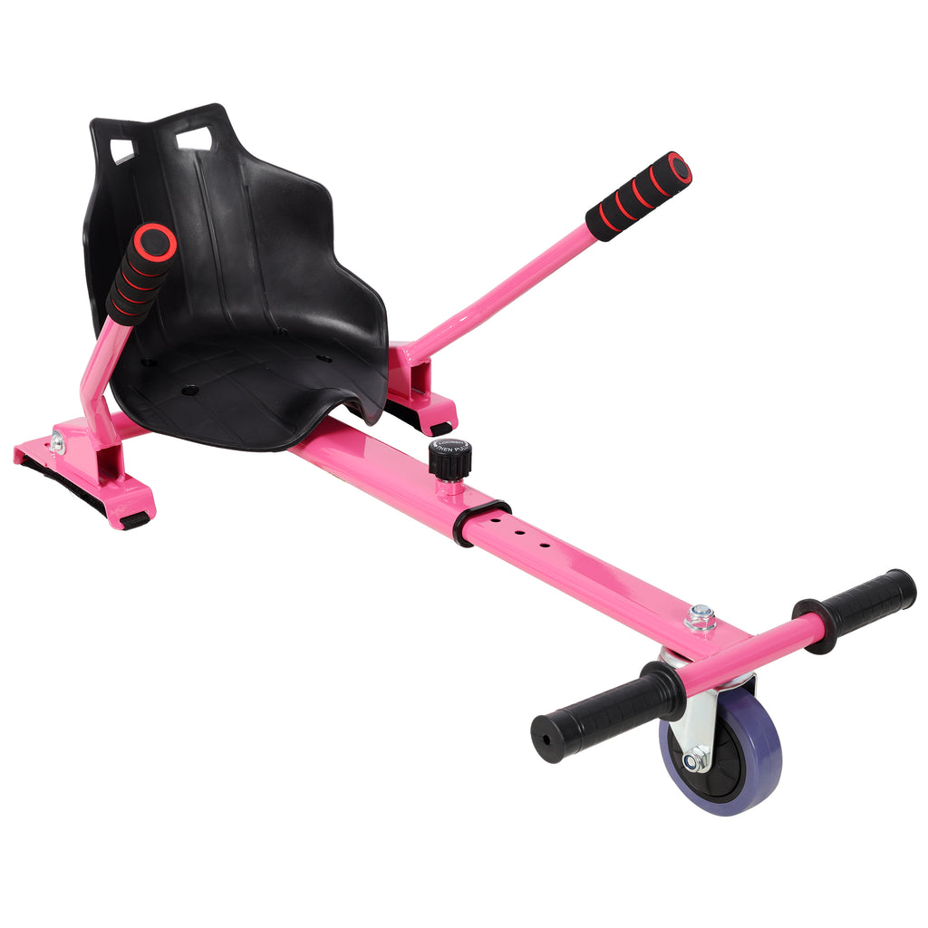 Hoverboard Seat Attachment Go-Kart,Fits 6.5' 8'10' Hoverboards,Sturdy Adjustable Off-Road Frame,Hover Cart for Family Fun,not include Hoverboard,Pink