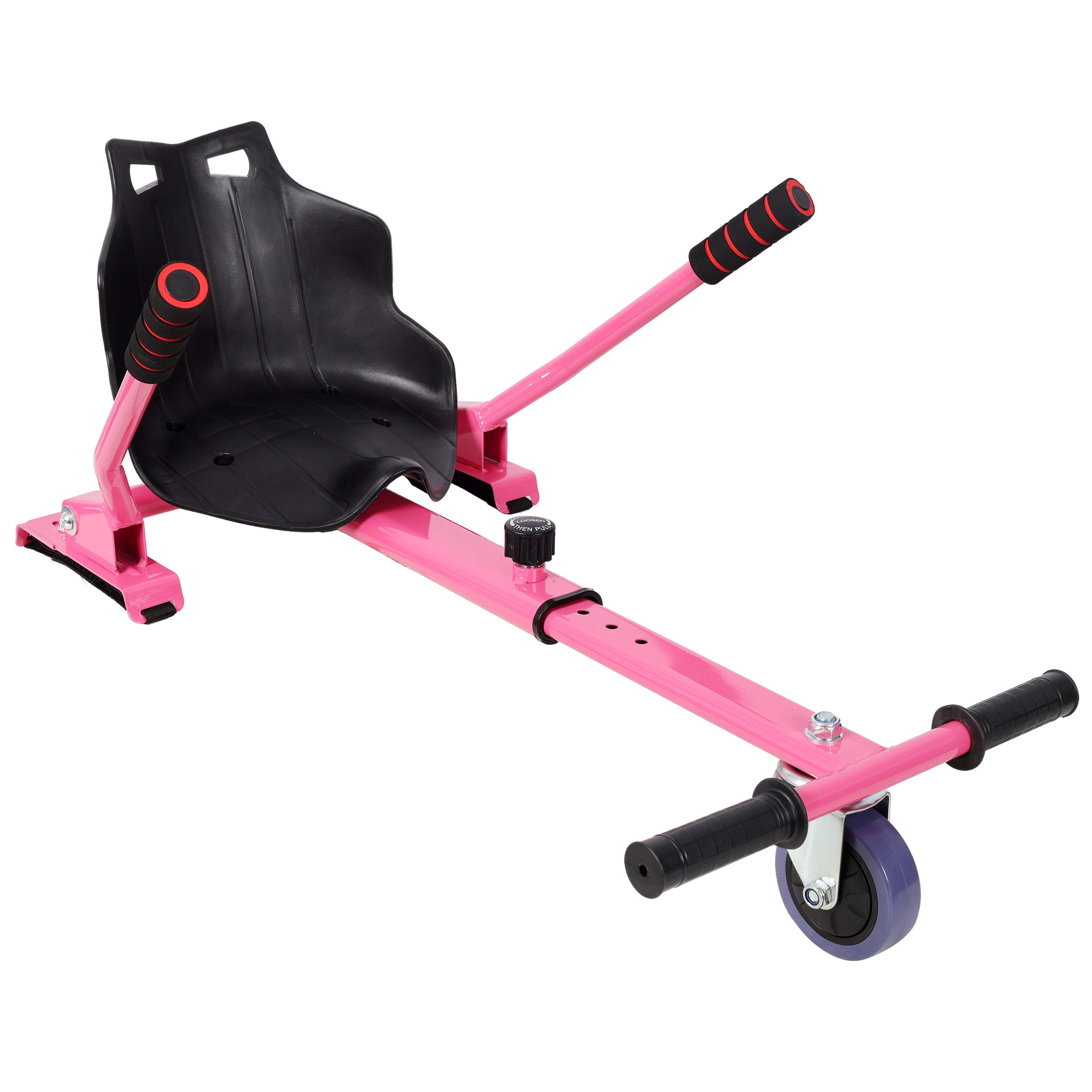 Hoverboard Seat Attachment Go-Kart,Fits 6.5' 8'10' Hoverboards,Sturdy Adjustable Off-Road Frame,Hover Cart for Family Fun,not include Hoverboard,Pink