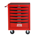 Rolling Metal Tool Chest with 6 Drawers, 20' Steel Storage Cabinet with Ball Bearing Slides, Red and Black Finish