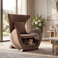 Modern Brown Polyester Accent Chair with Pet/Storage Space - 330 lbs Capacity, Living Room Lounge Chair, Stylish & Durable Design
