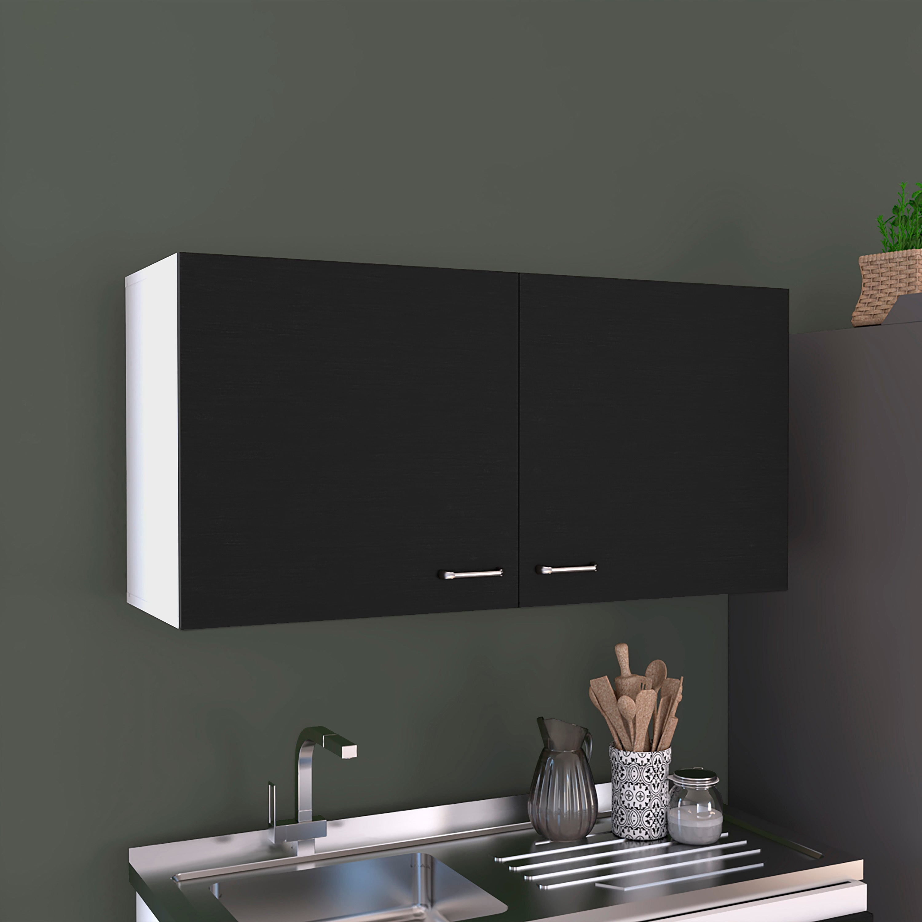 Napoles Wall Cabinet, Two Shelves, Double Door