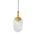 Mid-Century Modern Gemma Pendant Lamp Gold and Clear Glass 110-120V 1PC