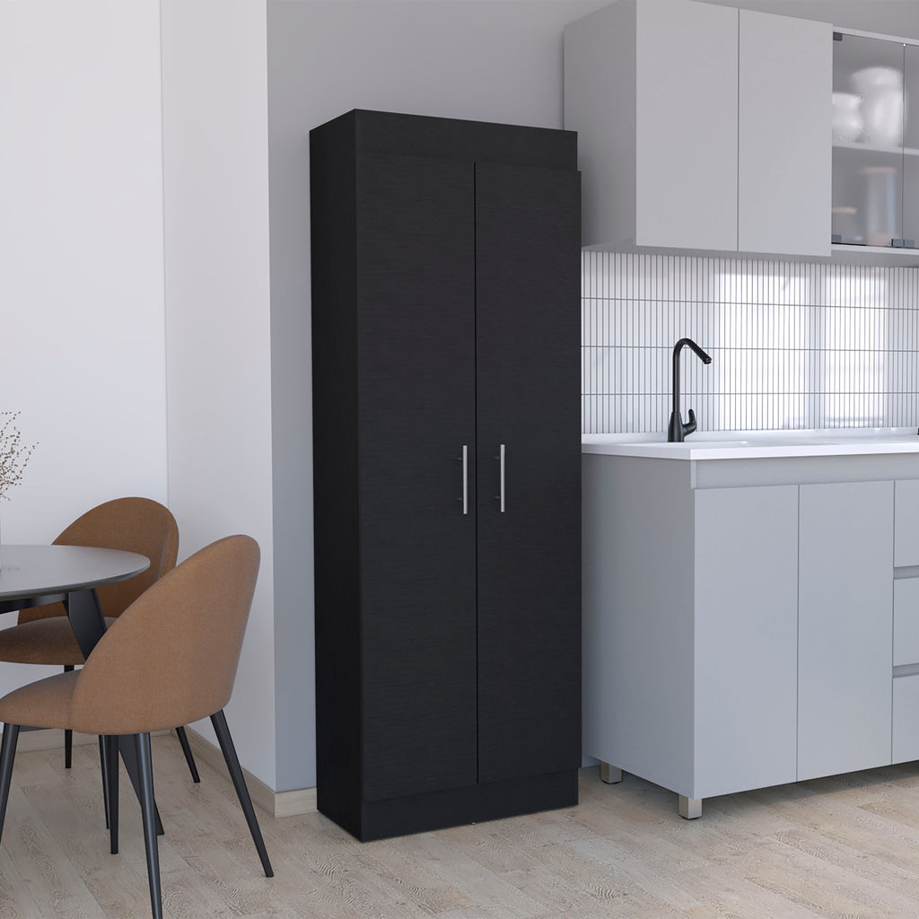 Nepal Pantry Cabinet, Space-Efficient 2-Door Design with Multiple Shelves