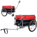 Bike Cargo Trailer, Aluminum Luggage Cart,Heavy Duty 220 lbs Bicycle Wagon Cart, 20' Whee,l Folding Groceries Hauler with Safe Hitch System, Removable Cover, Oxford Fabric for Cycling Travel