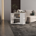 Garden 19,7' High Side Table , End Table, Sofa Table with Two Shelves White