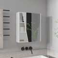 Quintana Wall-Mounted Mirror Medicine Cabinet With One Door And Four Open Compartments, White