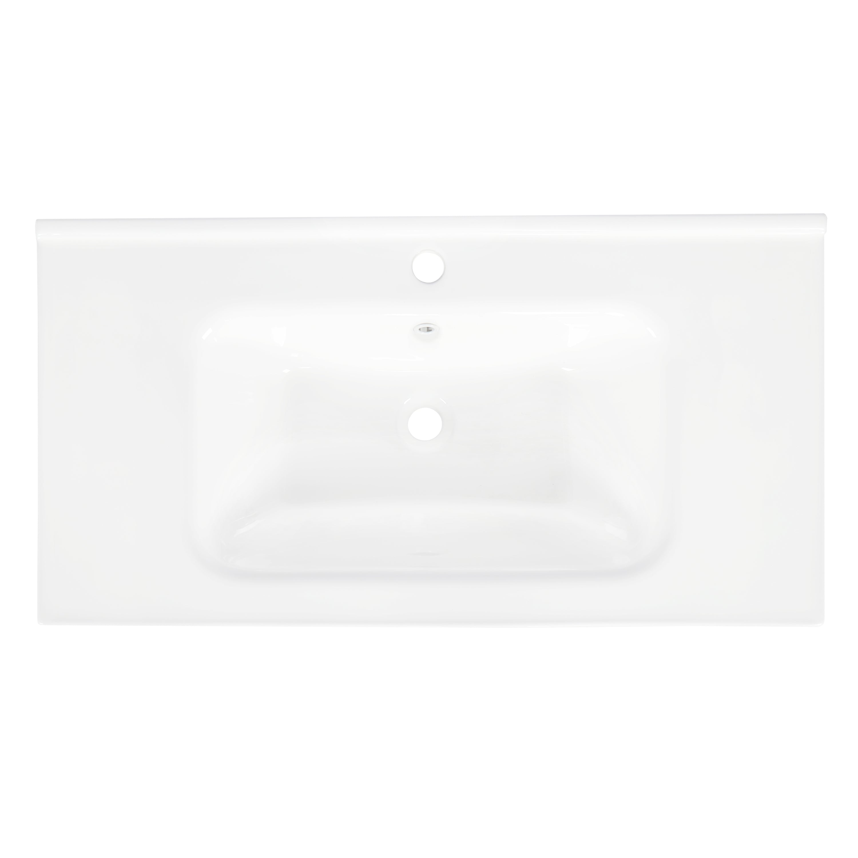35.6' White Ceramic Basin, Only Ceramic Sink,  Without Cabinet