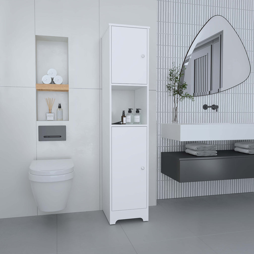 Brighton 1-Shelf Linen Cabinet White