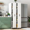 Bookcase with Two Pulled Out Doors Shelving Cabinet,4 Tier Floor Standing Bookcase,Slide Out Storage Bookcase file cabinet,Office Bedroom Living Room Hidden Storage Cabinet with Wheels