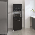 1-Drawer 1-Shelf Area Pantry with Adjustable Metal Legs Wenge