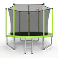 10FT Trampoline for Kids, Basketball Hoop and Ladder, Outdoor Kids Trampoline with Safety Enclosure,Fast Assembly for Backyard Fun,ASTM Approved