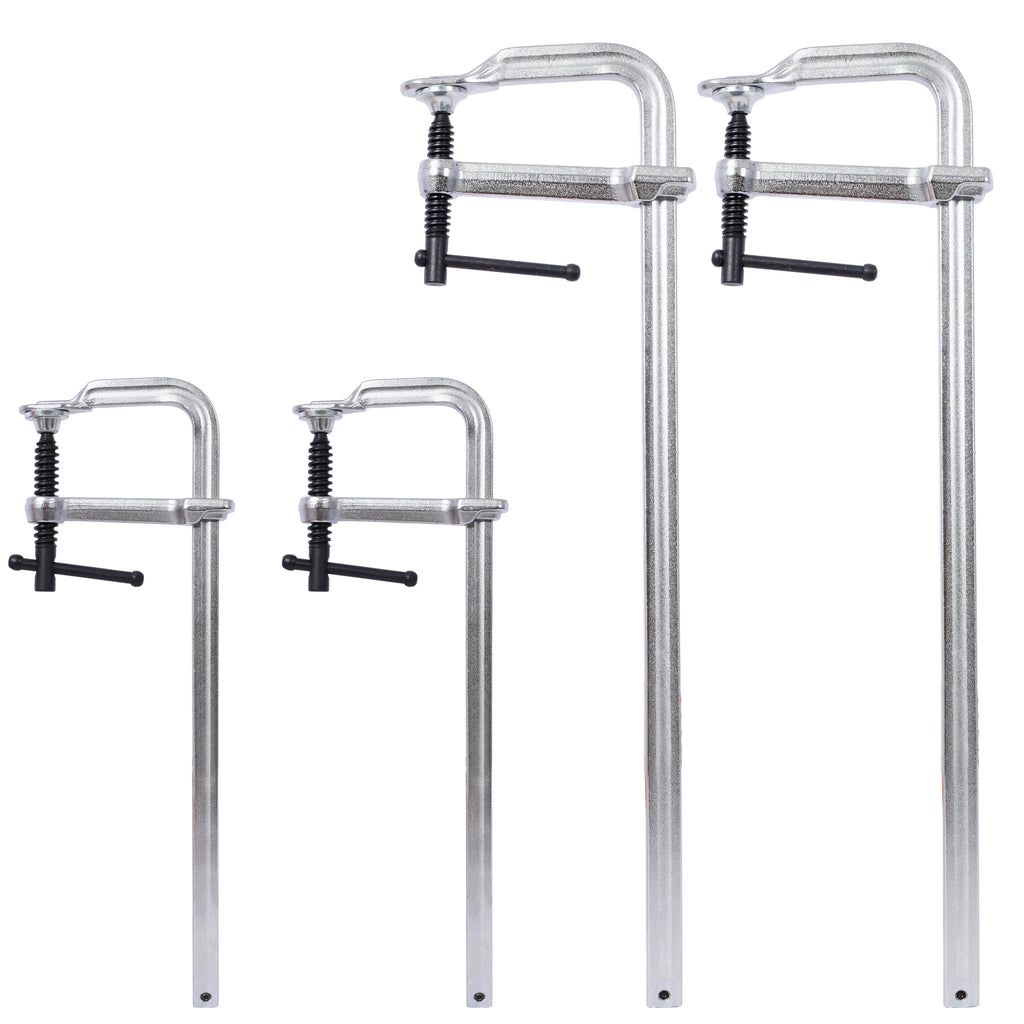 Bar Clamps Set, Drop Forged Steel Bar Clamps, Steel F Clamps for Welding, Woodworking, Metal working, DIY and Crafts, 2 pcs 12 inch x 3inch+ 2pcs 20inchx4-3/4' ,4pcs pack