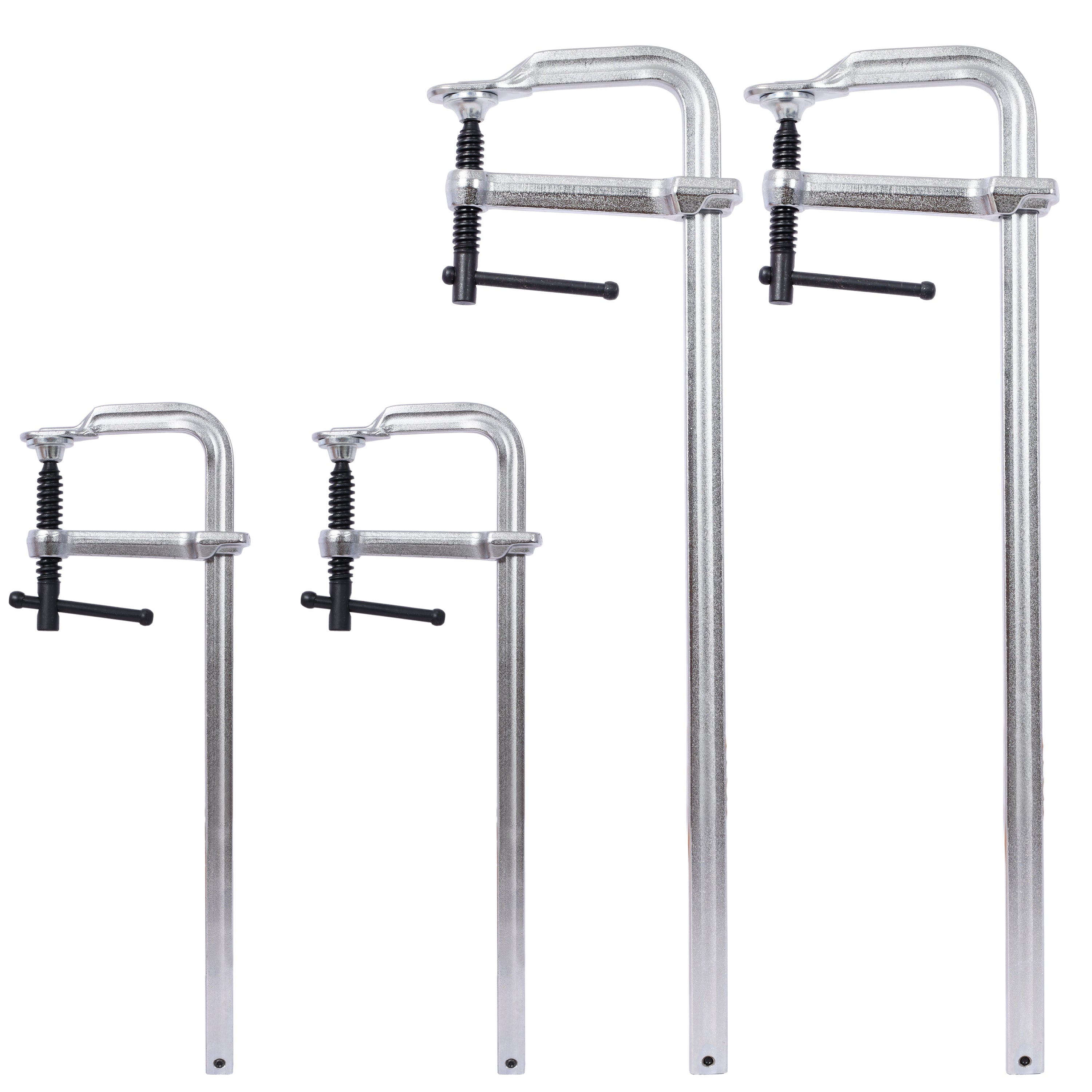 Bar Clamps Set, Drop Forged Steel Bar Clamps, Steel F Clamps for Welding, Woodworking, Metal working, DIY and Crafts, 2 pcs 12 inch x 3inch+ 2pcs 20inchx4-3/4' ,4pcs pack