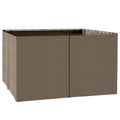 Outsunny 10' x 12' Universal Gazebo Sidewall Set with Panels, Hooks and C-Rings Included for Pergolas and Cabanas, Dark Brown