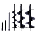 Auger Drill Bit for Planting Hole, Bulb Bedding Digging Post Hole Planting Tool for 3/4' Shaft Auger,Hole Digger Replacement Auger Bits Earth Auger Digging Bit 6IN+10IN+12IN+EXTENSION RODS