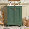 24 inch Modern Bathroom Vanity Cabinet, Simple & Elegant Design with Soft-Closing Storage, Adjustable Shelf, Bathroom Vanity with Ceramic Sink