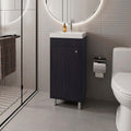 Wengue Bathroom Vanity with 1 Door and 2 Storage Shelf