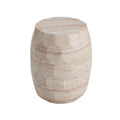 Travertine Finish Lightweight Concrete Side Table for Indoor/Outdoor Use