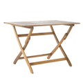 Blissique 43.5' Outdoor Foldable Wood Dining Table with Slat Design, Natural